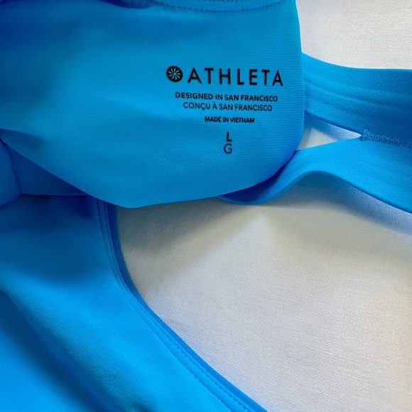 Athleta Malibu One Piece Swimsuit Blue - Picture 5 of 9